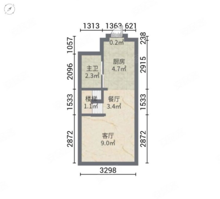 紫藤阁2室2厅1卫28㎡南50万