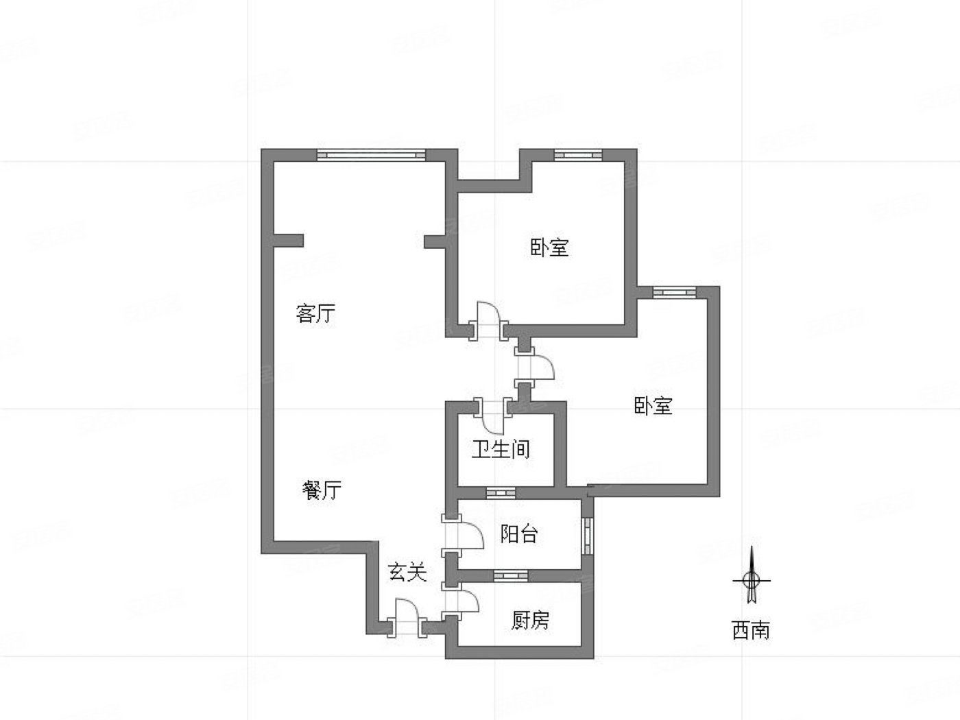 中大君悦金沙7期君逸院2室2厅1卫88.32㎡南205万