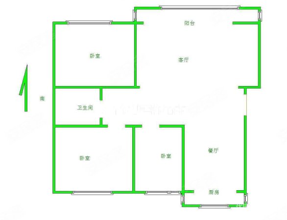 众和家园3室2厅1卫131.4㎡南北87万