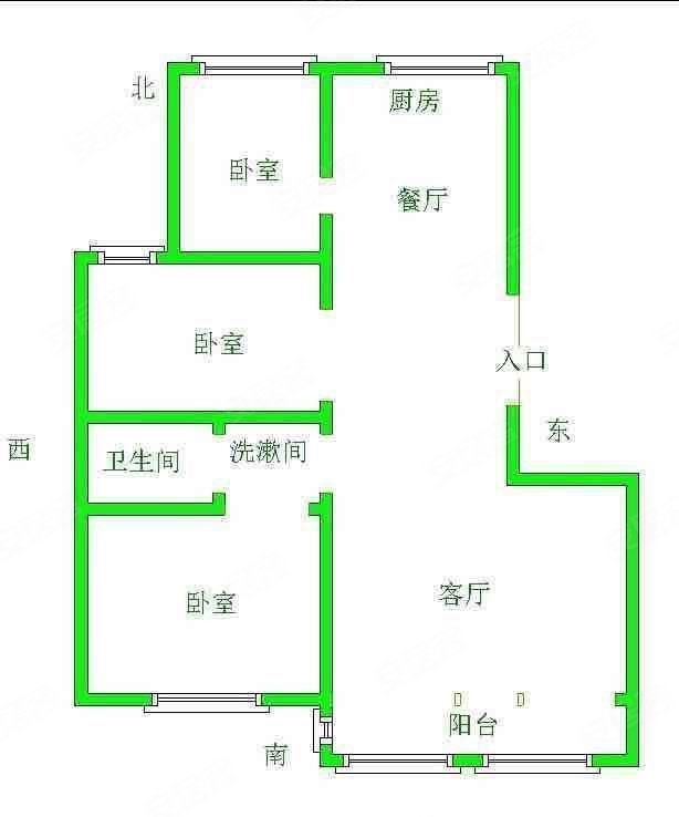 万润城(丰润)3室2厅1卫104.19㎡南北91.5万