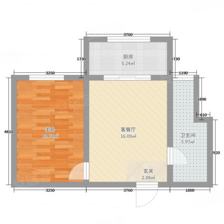 夏都一号君悦雅居1室1厅1卫67㎡西50万