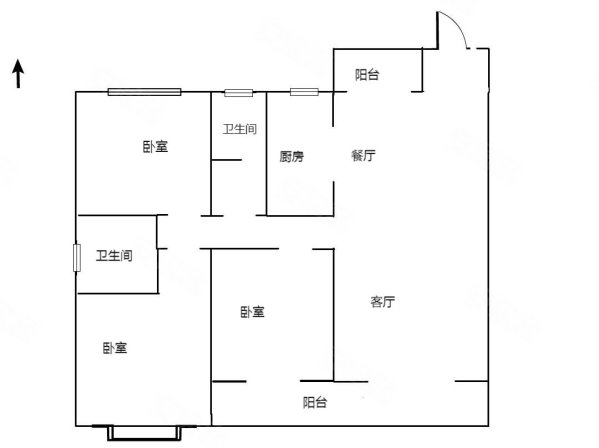 国悦城荣府1号院3室2厅2卫130㎡南北78万