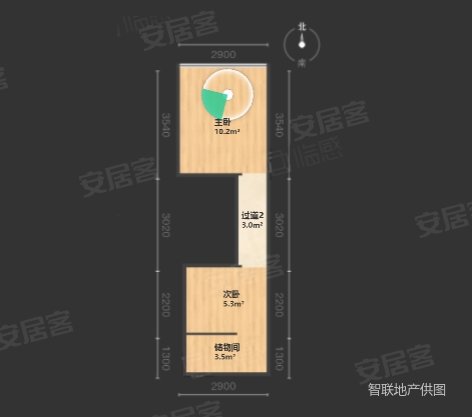 鹅潭汇SOHO2室2厅1卫25㎡南59.8万