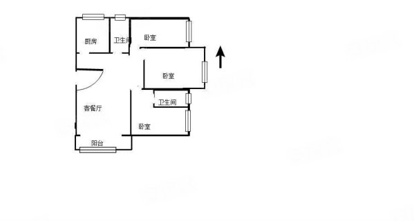 聚龙城3室2厅2卫129.68㎡南北57万