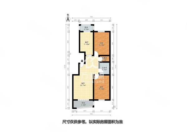 怡康家园2室2厅1卫122㎡南北244万