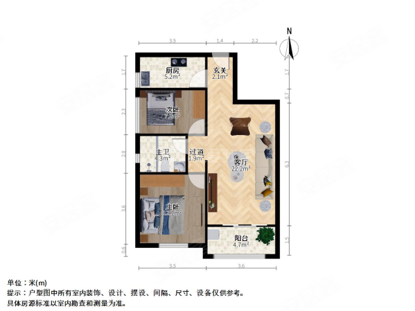 亲水湾花园2室1厅1卫73.72㎡南179万