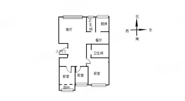 麒麟公馆3室2厅2卫145㎡东125万