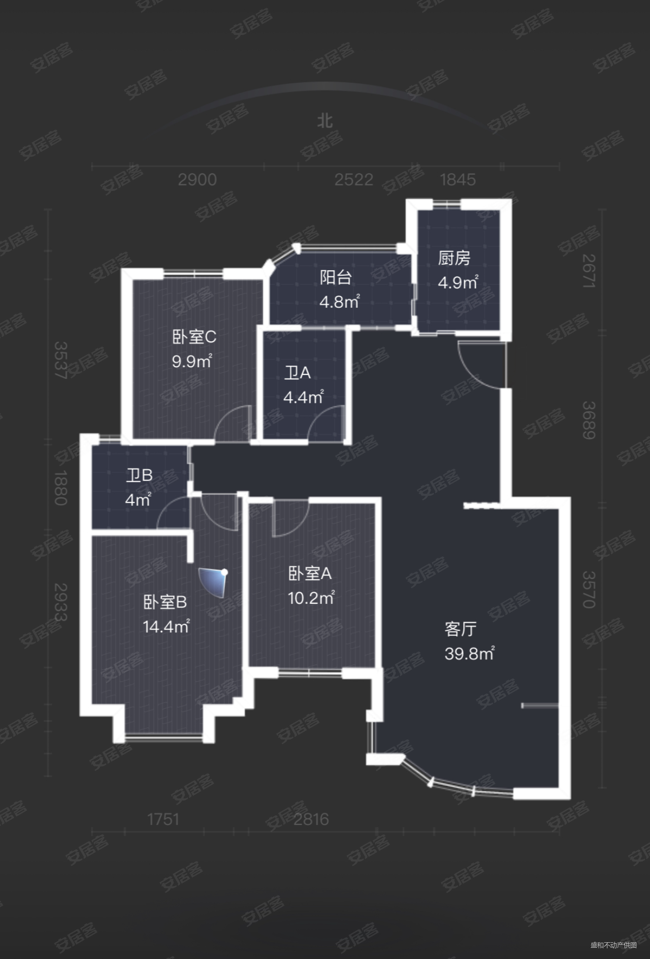 丹桂苑精装3室南全明户型性价比高