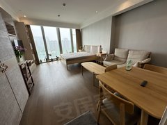 杭州钱塘金沙湖地铁口 精装修网红公寓一室楼下就是金沙湖沙滩出租房源真实图片