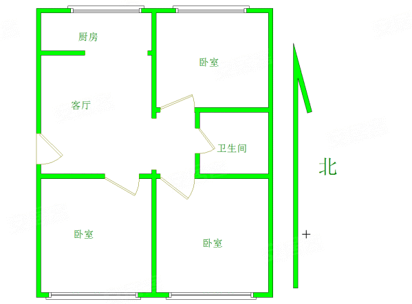 铁欣佳苑3室1厅1卫76.34㎡南65万