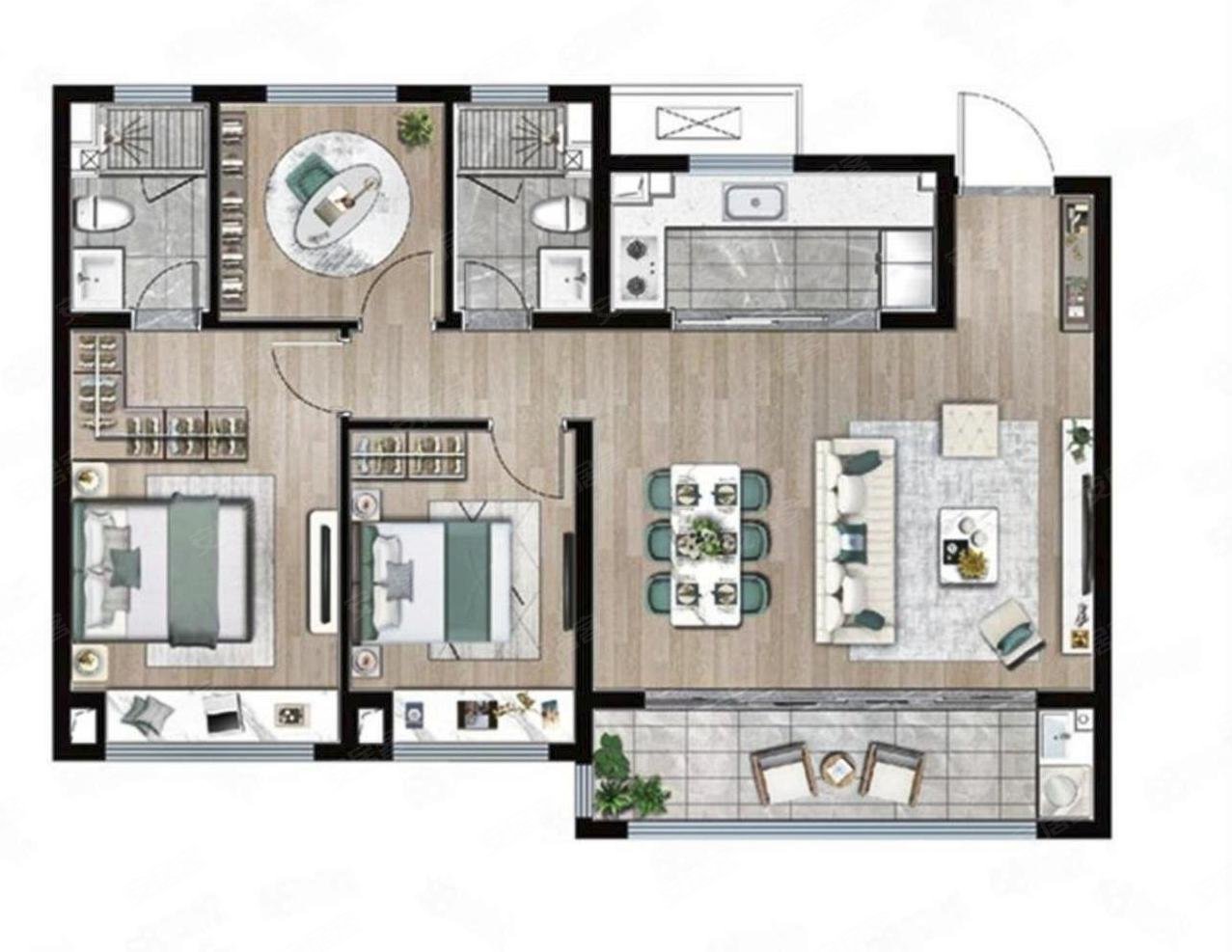 万科金域国际满五70年产权小区新板楼电梯房
