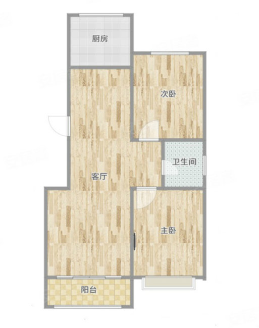 星河湾花苑2室2厅1卫92.16㎡南北142万