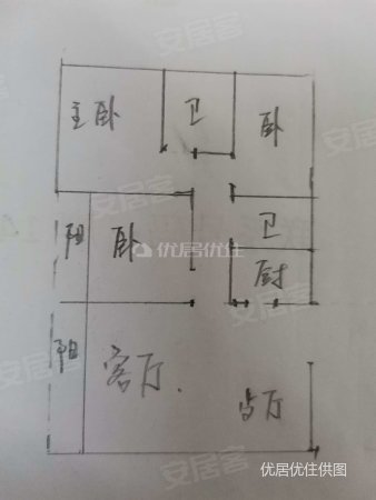 龙隐园1区3室2厅2卫115㎡南70万