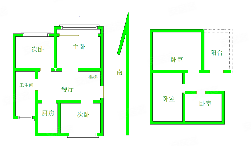 泰伯花园三区3室2厅1卫69㎡南74万