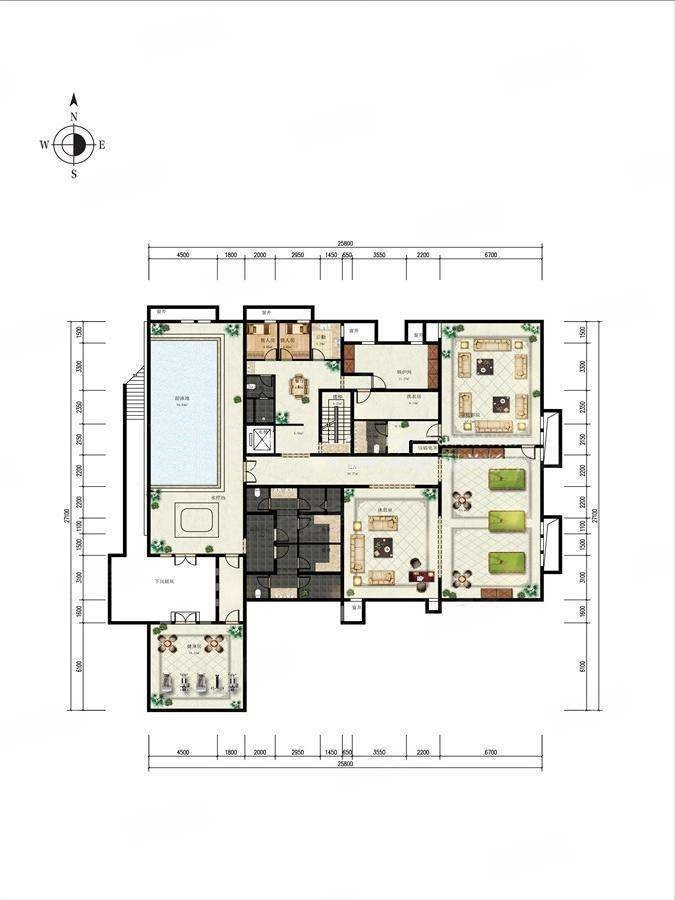 龙湖颐和原著7室4厅8卫2000㎡南北29803万