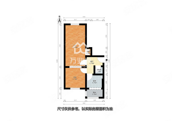 延安里2室1厅1卫56㎡南北58万