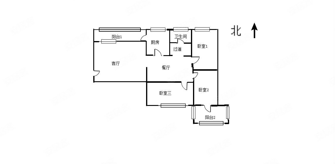 中铁十二局小区3室2厅1卫110㎡东南80万