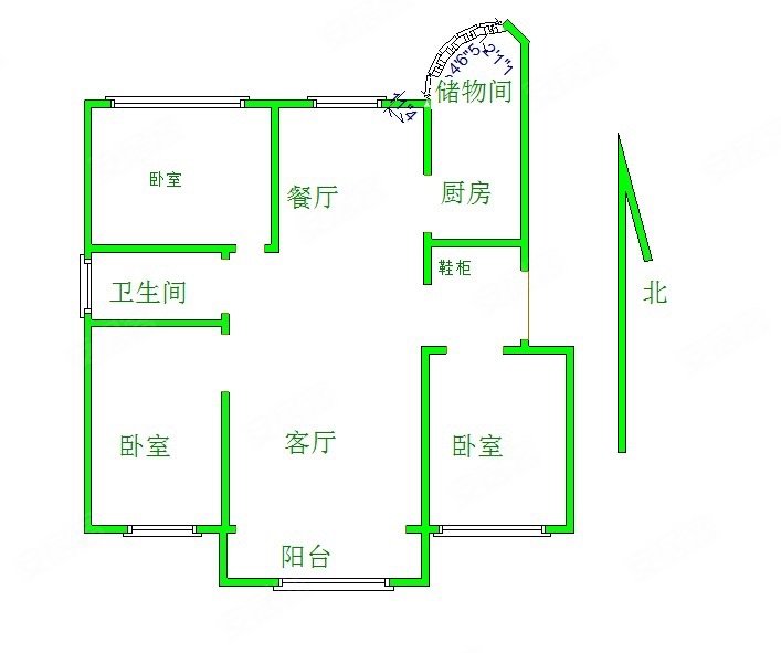 北国商圈茗畅园三阳户型南北通透采光好看房随时联系