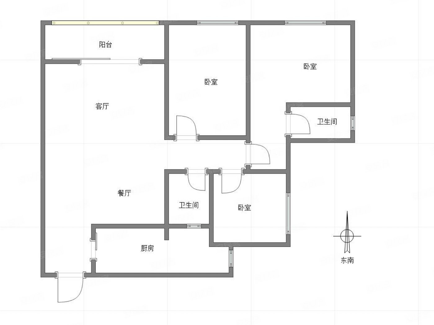 中交中央公园和颂3室2厅2卫92.93㎡东南131.8万