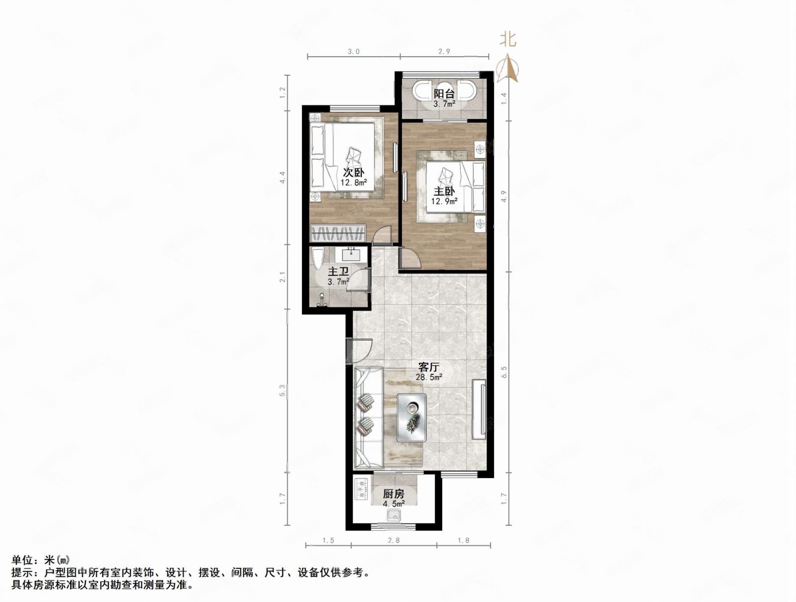化纤厂路新馨家园紧靠地铁7号线地铁口一梯两户南北通透