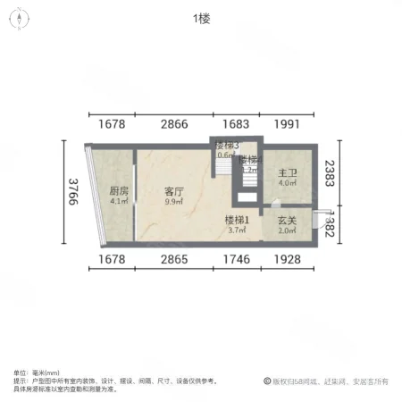 西现代城2室1厅1卫75㎡南45万