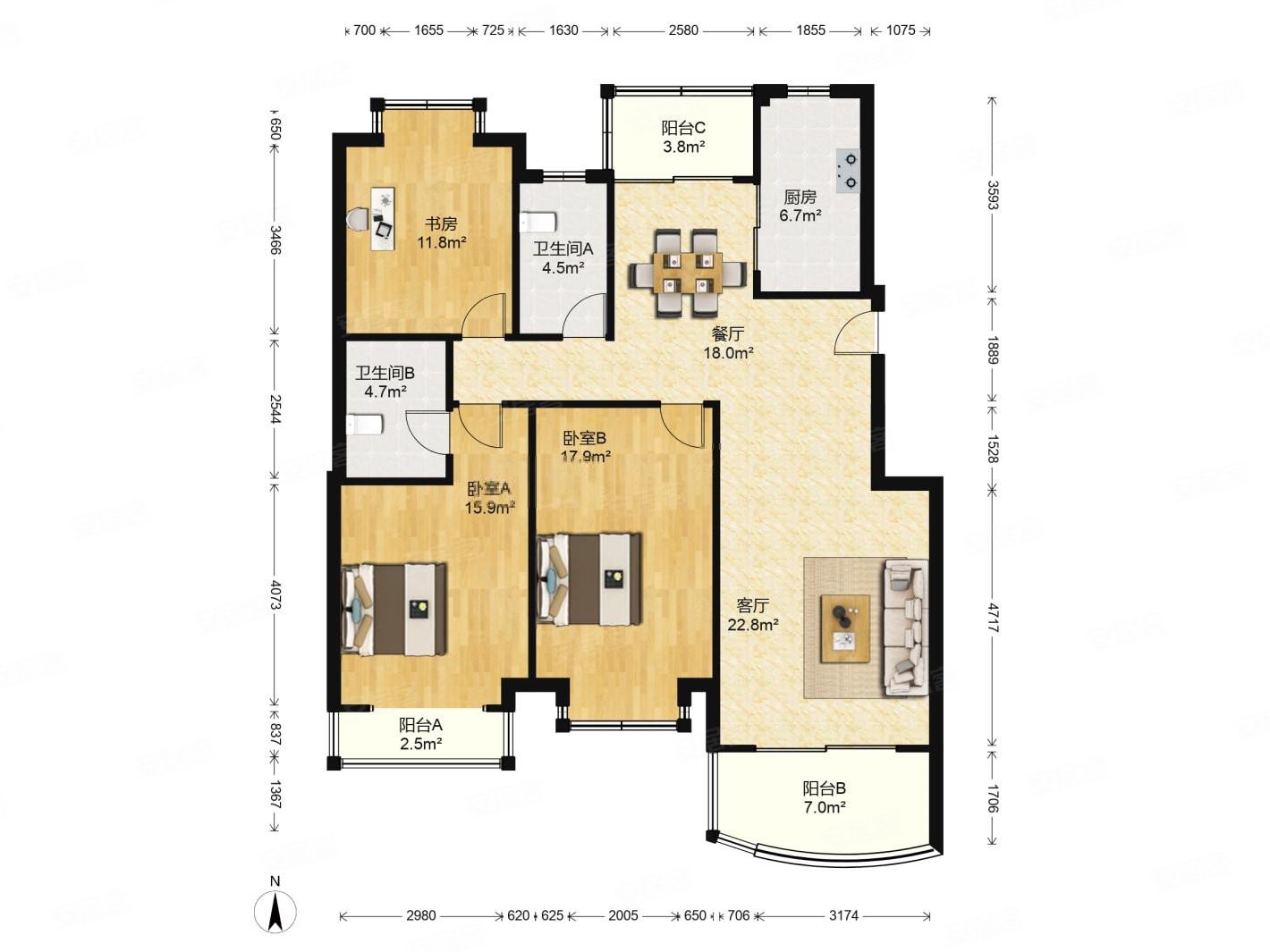 江南春晓电梯6楼实惠三房三开间朝南三阳台出门即地铁诚售