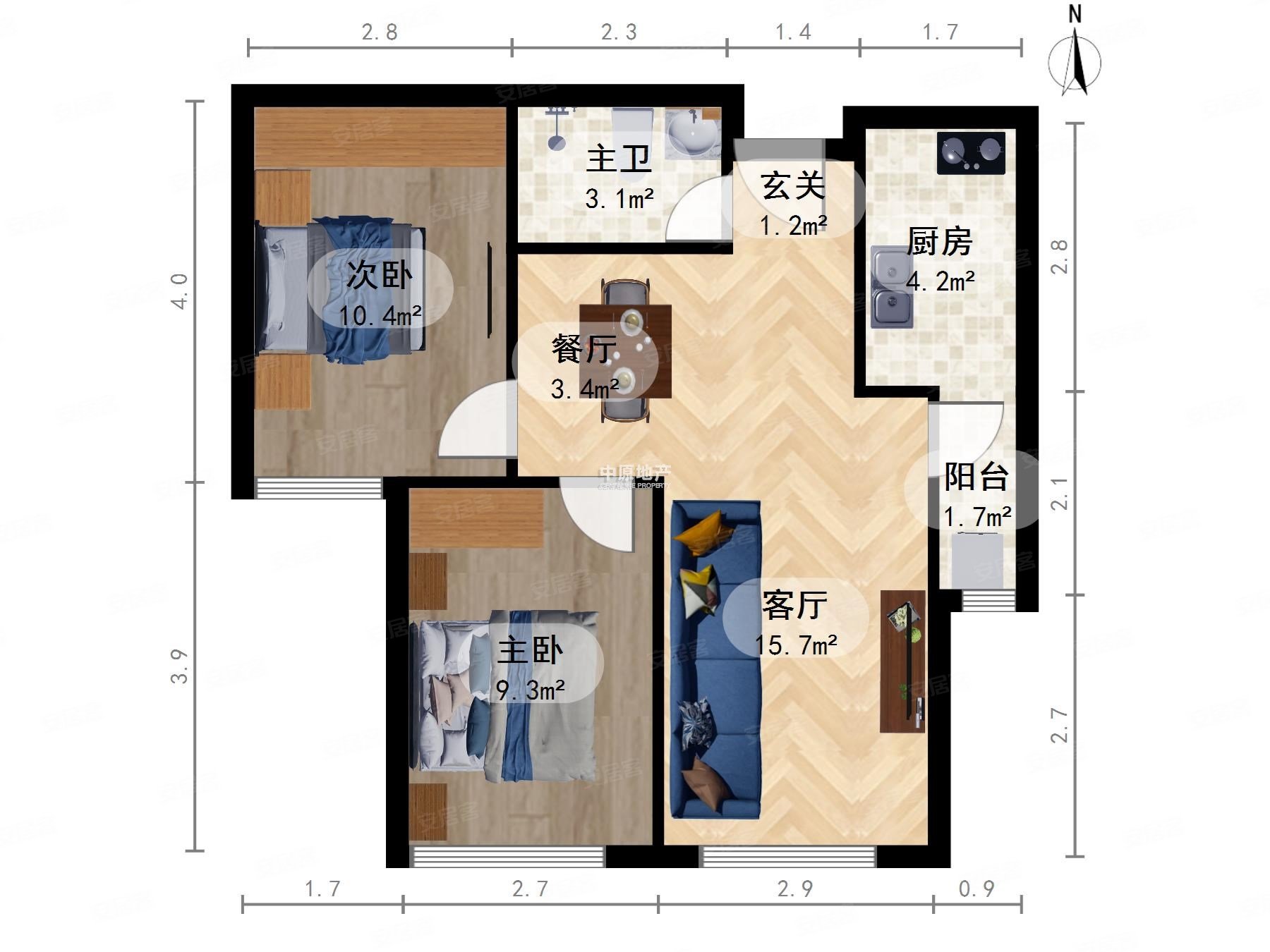 绵和园正规2室双阳采光好靠近门口出行便利环境安静整洁