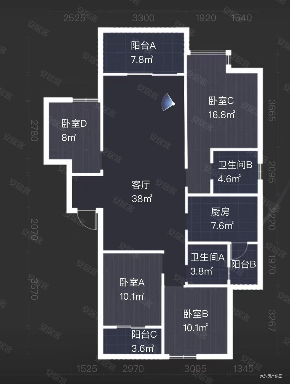 时代俊园香草芳苑4室2厅2卫144㎡南北106万
