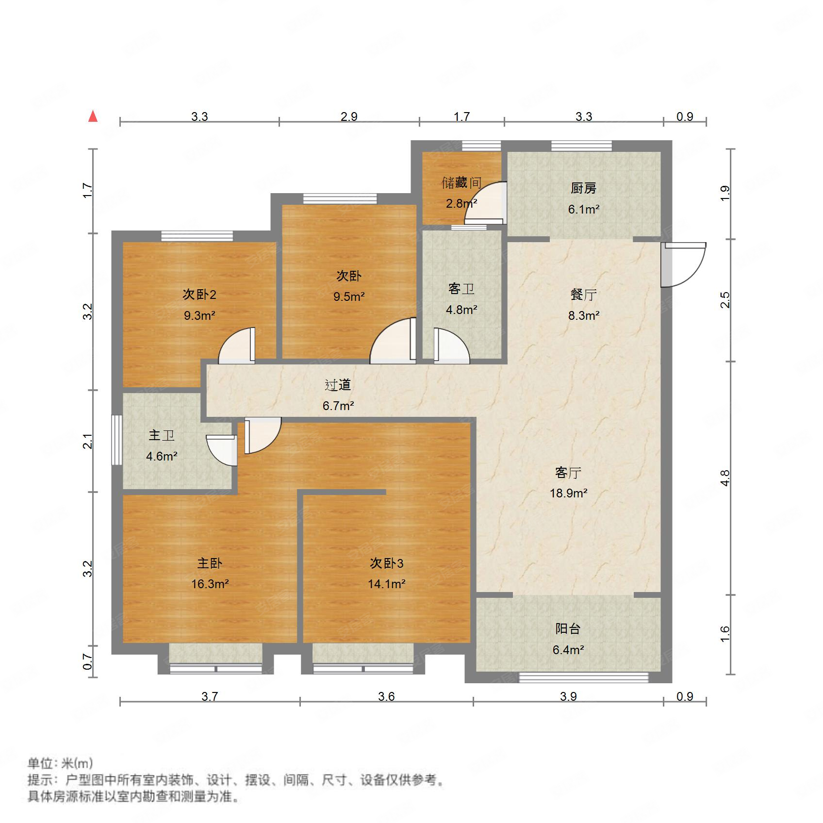 产权清晰 密度低 楼龄新 电梯房 中间楼层采光好,金科城二手房,155万