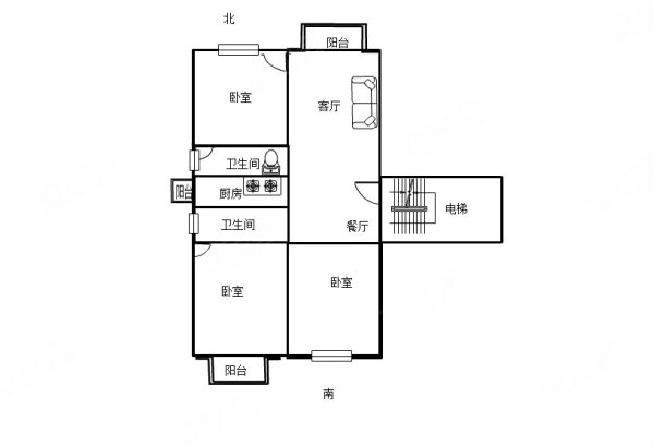 祥和山庄3室2厅2卫141.5㎡南北152万