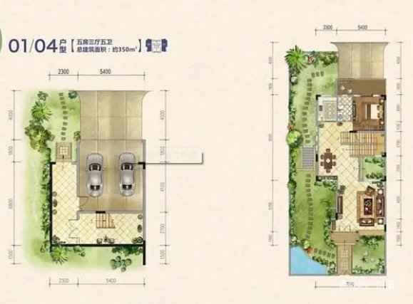 海伦堡林荫彼岸(别墅)5室3厅5卫430㎡南北348万