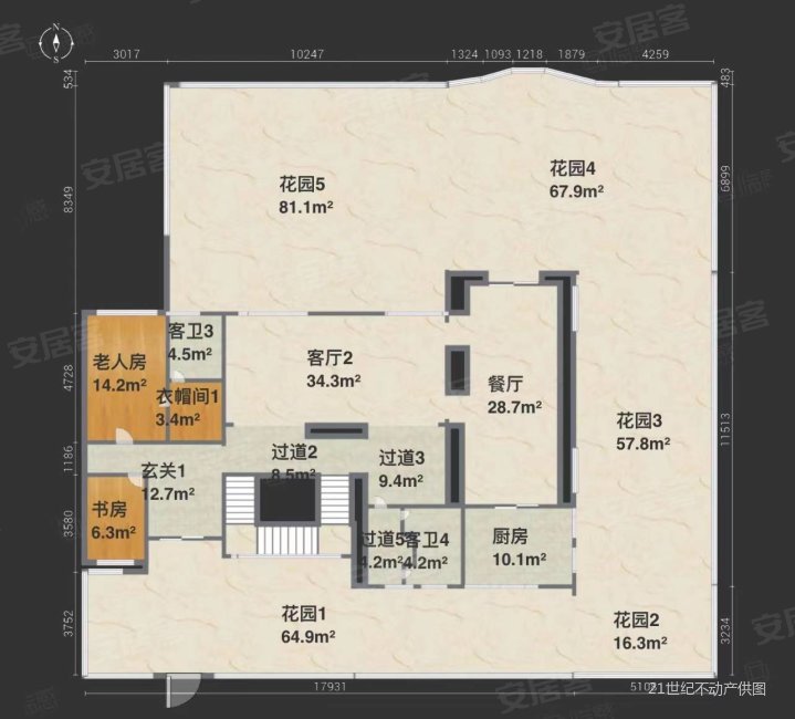 澎湖湾(别墅)7室3厅7卫470㎡南456万