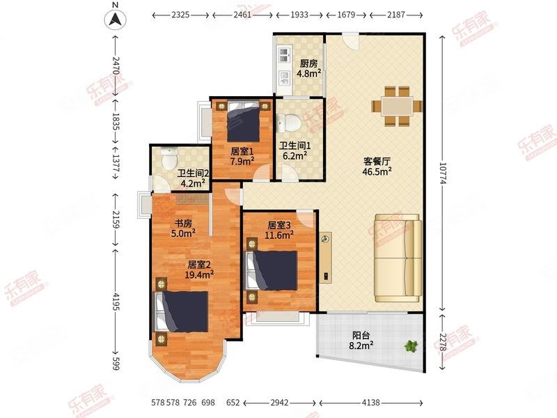 尚东尚筑 南向采光好 临地铁 满五   精装好房 带电梯