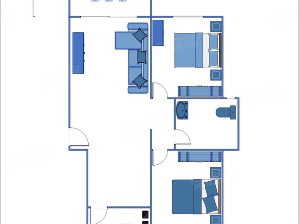 上海浦东惠南海曲雅苑海曲雅苑 惠南地铁口,汇港国际旁整租两室 民用
