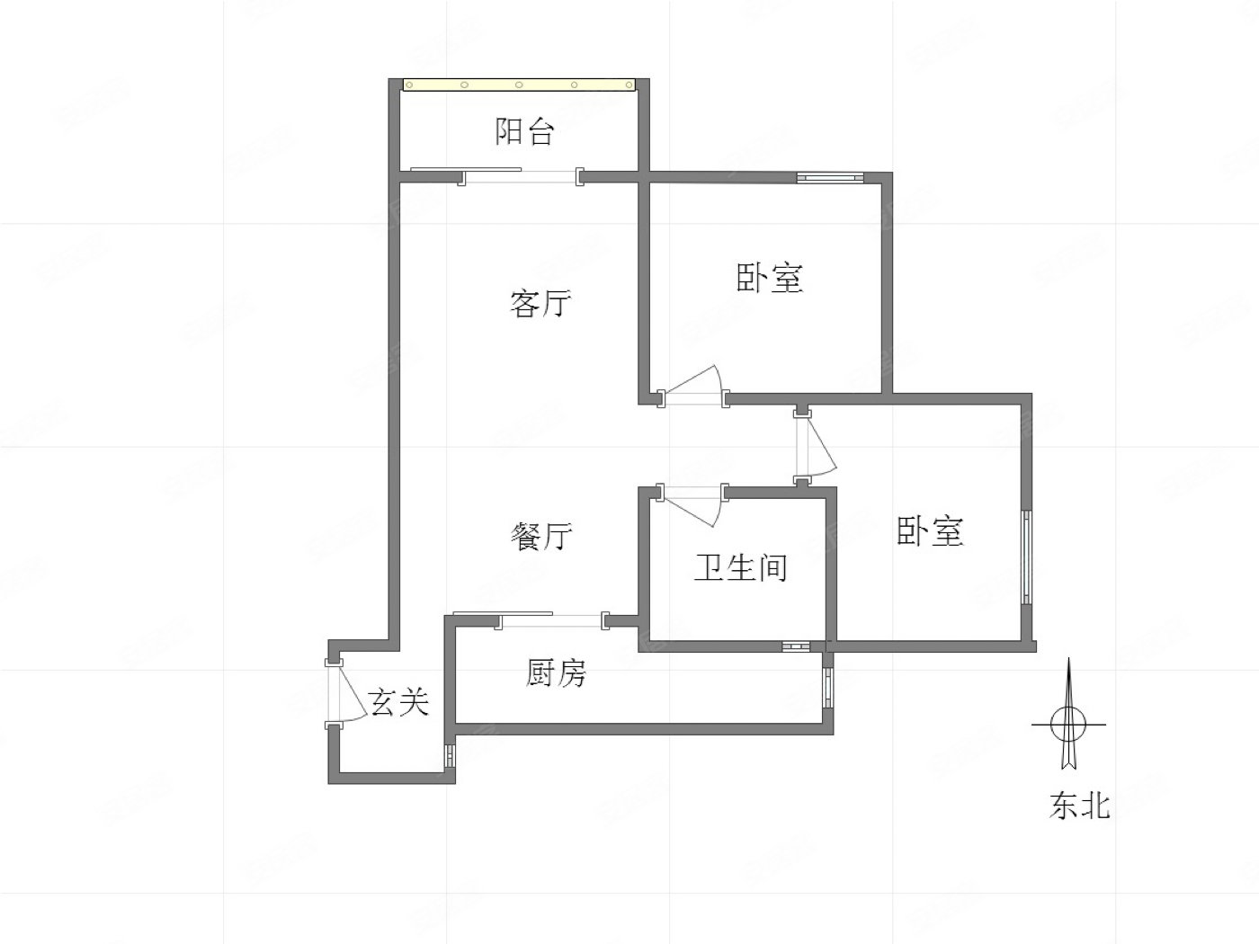 国际社区观邸2组团2室2厅1卫82㎡南北101万