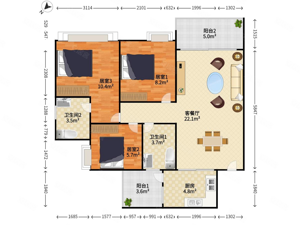 急售石岐区豪逸御华庭朝南三房两卫