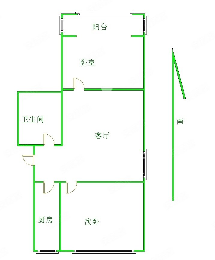 沁馨苑2室2厅1卫83.86㎡南北42万