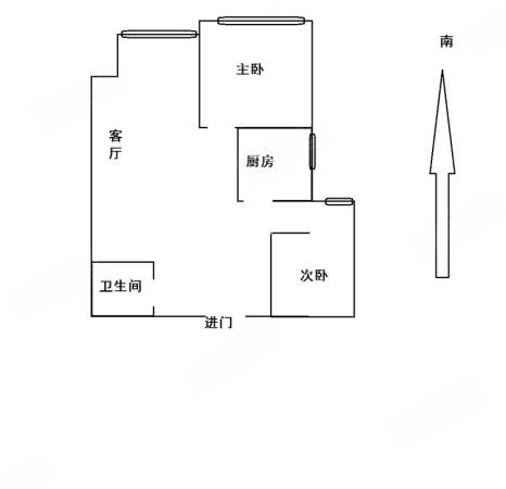 海怡庄园(东区)2室1厅1卫86.69㎡南160万