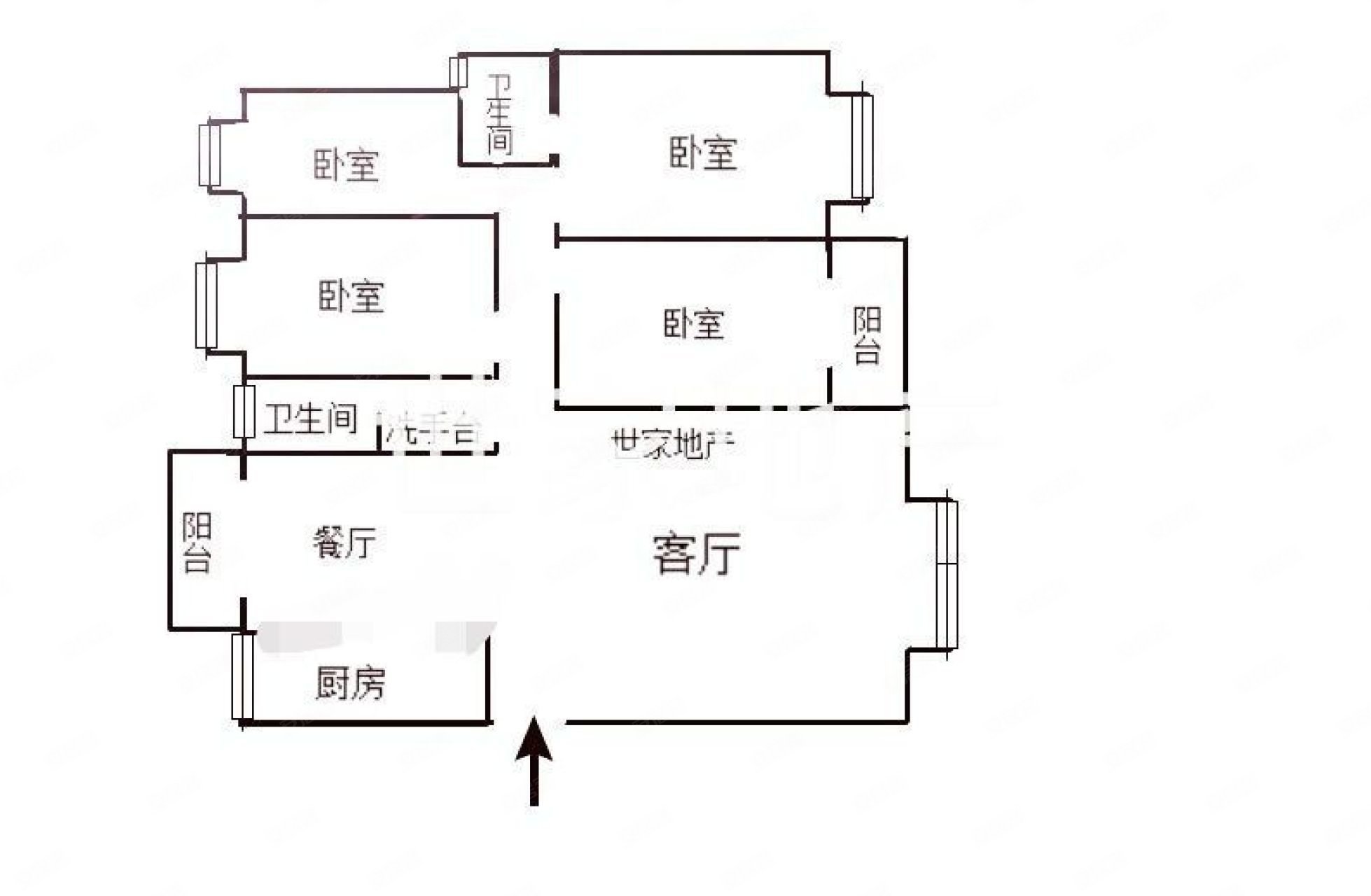 龙峡山小区北区4室2厅2卫141㎡北45万