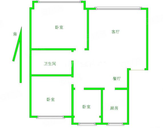 沈铁花园3室2厅2卫148.41㎡南北80万