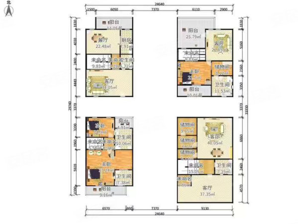 名门壹号(别墅)5室3厅4卫388㎡南北320万