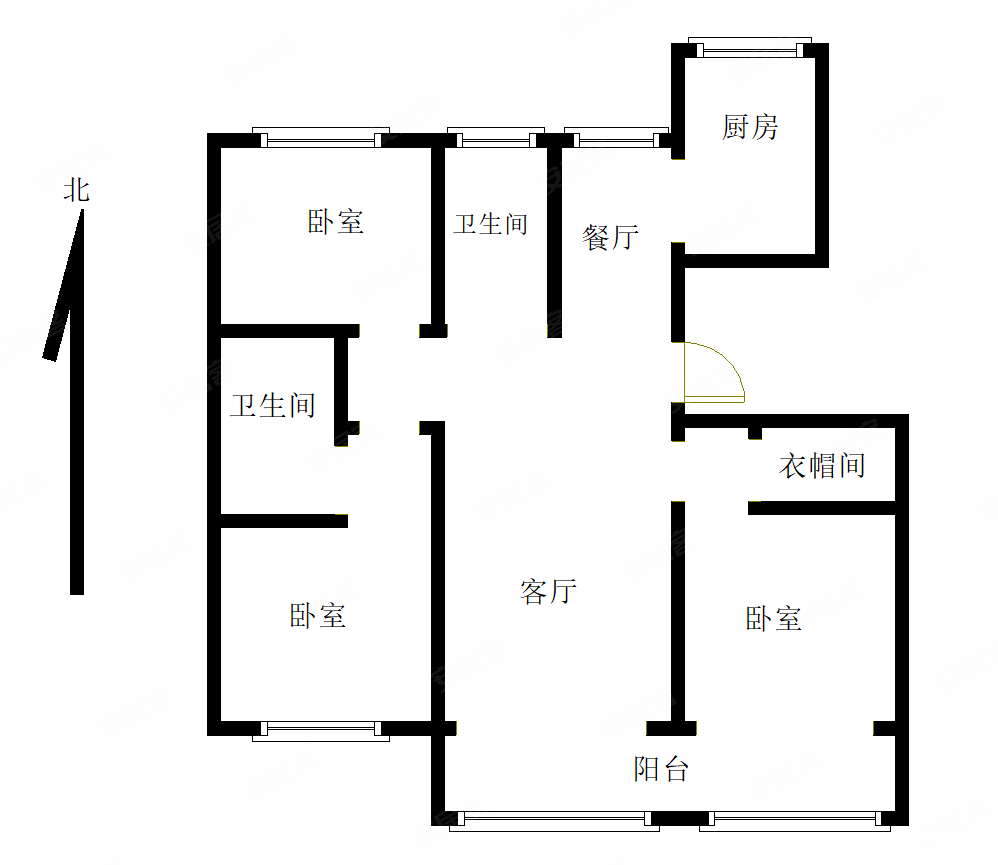 万福祥苑3室2厅2卫128.04㎡南北122万