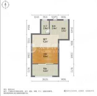 瞿二小区1室1厅1卫33.02㎡南330万