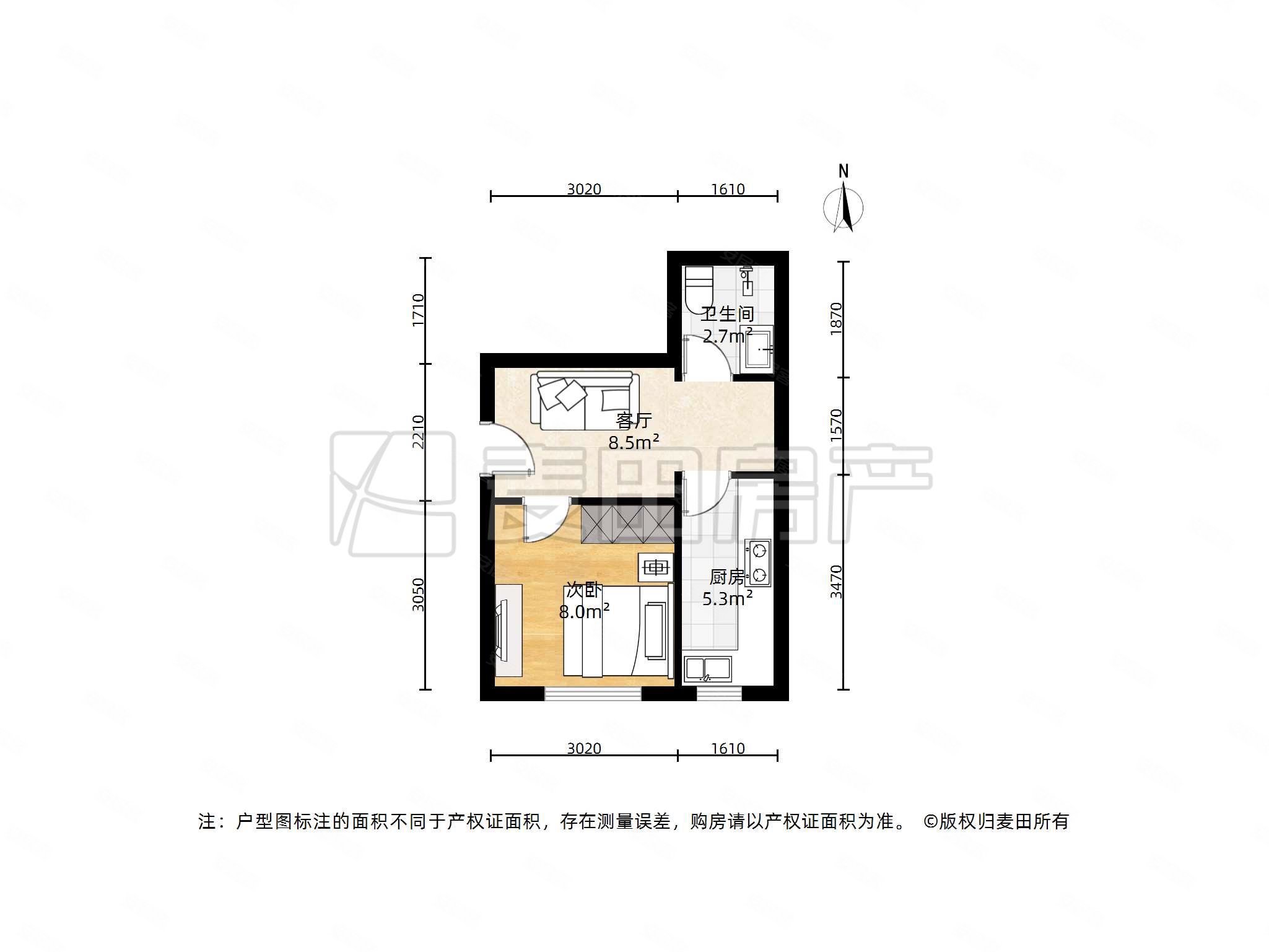 保利西山林语1室1厅1卫33㎡南268万