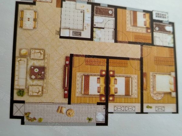 莒县荣安广场押一付一,荣安广场三室两厅,每月1100可谈出租房源真实