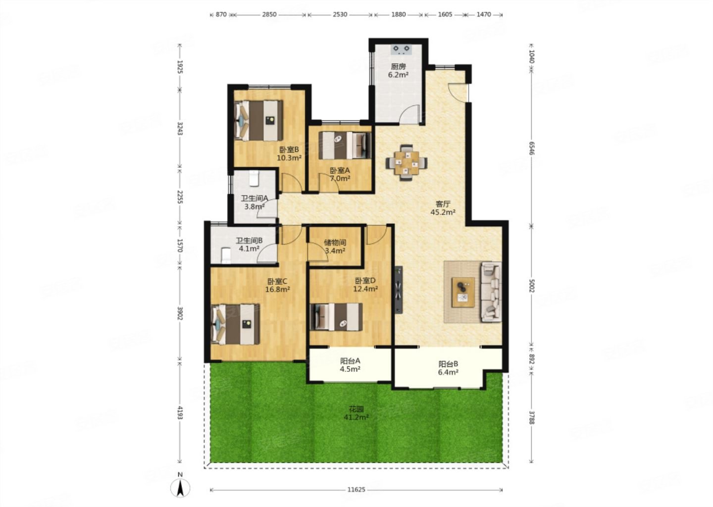 天地源曲江香都玖墅容积率16四室一楼带40平花园带车位