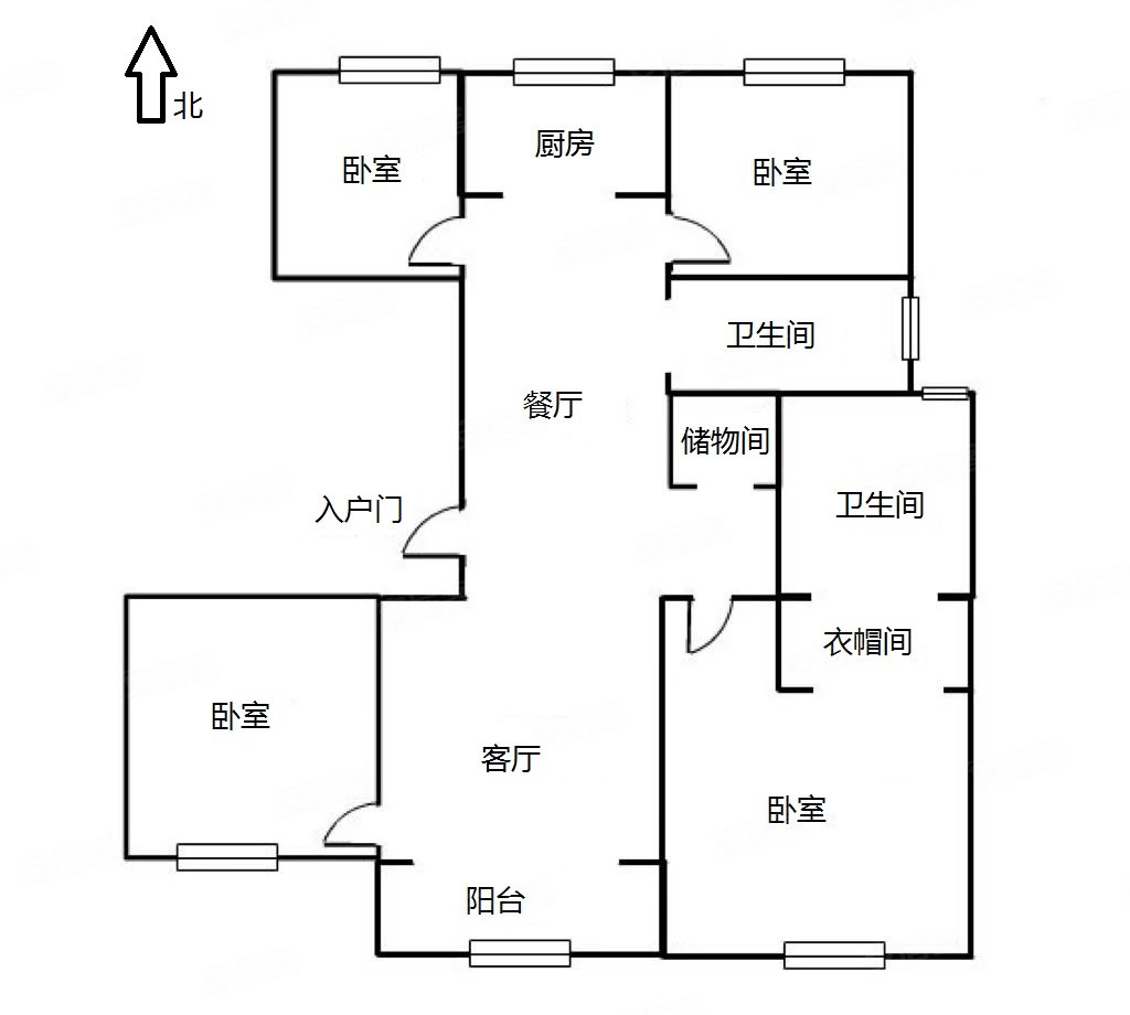 雅戈尔江上4室2厅2卫113㎡南404.8万