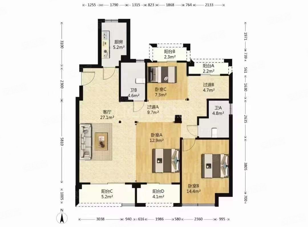 藏绿园 商品房 双卫格局 南北通透 满五   带电梯海宁市区