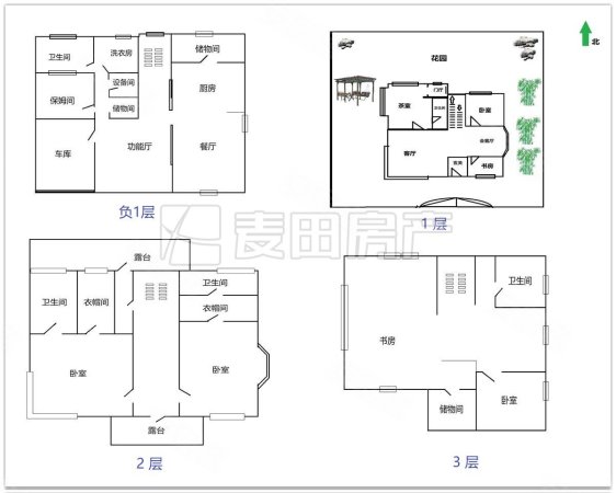 竹溪园(别墅)6室4厅4卫317.12㎡南北5500万