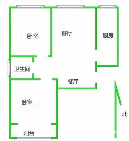 万和城(B区)2室2厅1卫92.15㎡南北78万